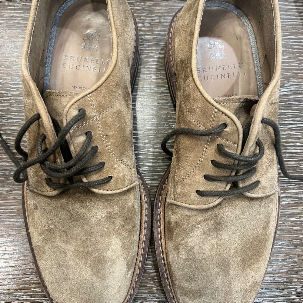 Brunello Cucinelli Tan Suede Shoes